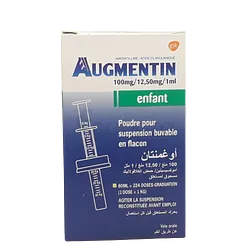 AUGMENTIN 100MG/12.5MG POUDRE POUR SIROP ENFANT 60ML