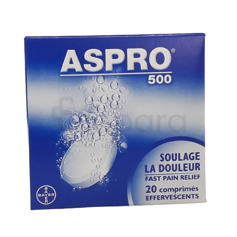 ASPRO 500MG BOITE DE 20 COMPRIMES EFFERVESCENTS