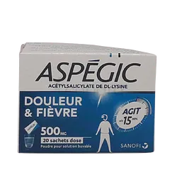 ASPEGIC 500MG BOITE DE 20 SACHETS