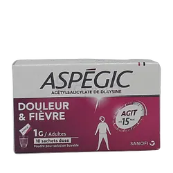 ASPEGIC 1000MG BOITE DE 10 SACHETS PM