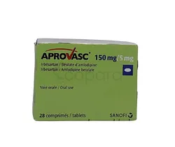 APROVASC 150MG/5MG BOITE DE 28 COMPRIMES