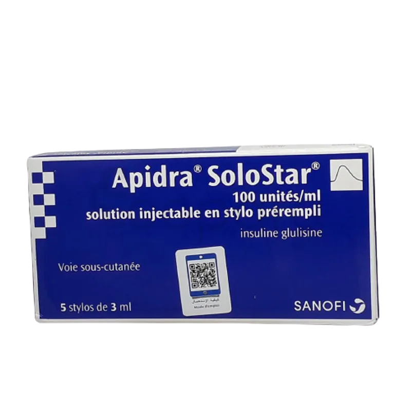 APIDRA SOLOSTAR INJECTABLE 100UI/ML 3ML BOITE DE 5 STYLOS