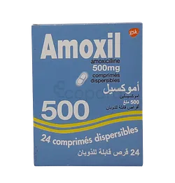 AMOXIL 500MG BOITE DE 24 COMPRIMES DISPERSIBLES