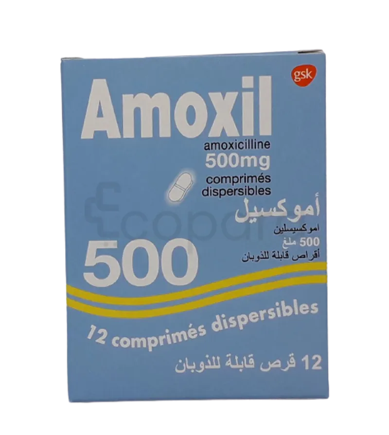 AMOXIL 500MG BOITE DE 12 COMPRIMES DISPERSIBLES MR