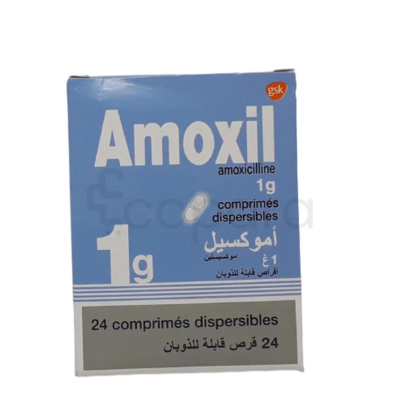 AMOXIL 1G BOITE DE 24 COMPRIMES DISPERSIBLES