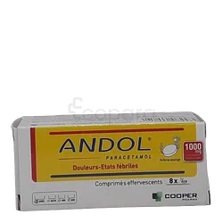 ANDOL 1G BOITE DE 8 COMPRIMES EFFERVESCENTS