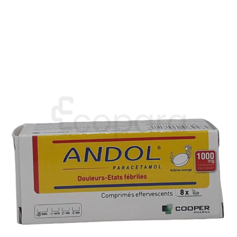 ANDOL 1G BOITE DE 8 COMPRIMES EFFERVESCENTS