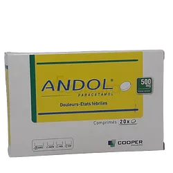 ANDOL 500MG BOITE DE 20 COMPRIMES