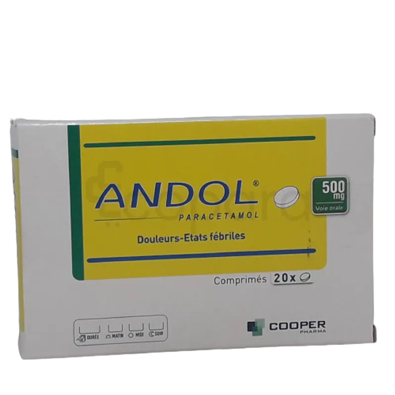 ANDOL 500MG BOITE DE 20 COMPRIMES