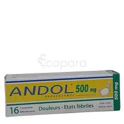 ANDOL 500MG BOITE DE 16 COMPRIMES EFFERVESCENTS