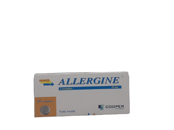 ALLERGINE 10MG BOITE DE 15 COMPRIMES