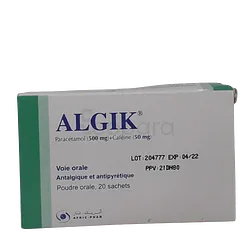 ALGIK 500MG/50MG POUDRE ORALE BOITE DE 20 SACHETS