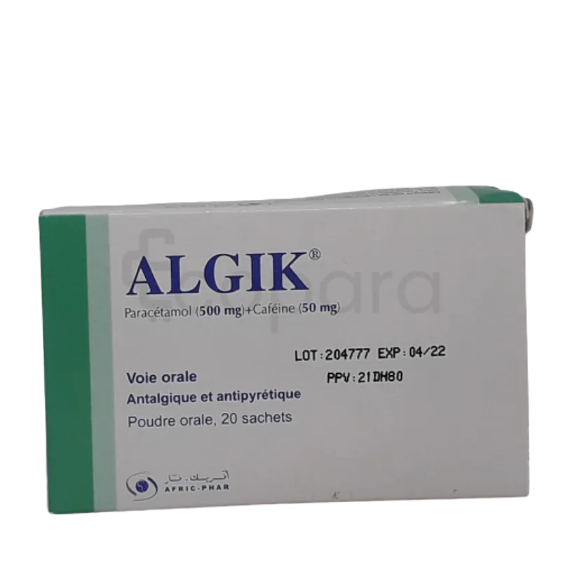 ALGIK 500MG/50MG POUDRE ORALE BOITE DE 20 SACHETS