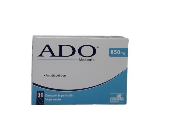 ADO  850MG BOITE DE 30 COMPRIMES