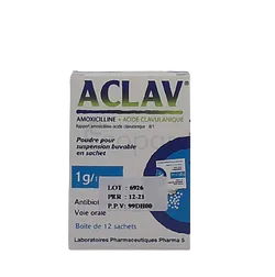 ACLAV 1G/125MG BOITE DE 12 SACHETS