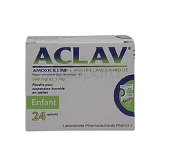ACLAV 500MG/62.5MG BOITE DE 24 SACHETS