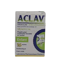 ACLAV 500MG/62.5MG BOITE DE 16 SACHETS