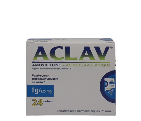 ACLAV 1G/125MG BOITE DE 24 SACHETS