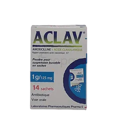ACLAV 1G/125MG BOITE DE 14 SACHETS