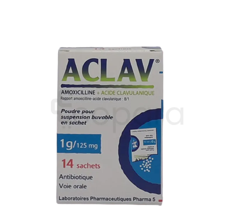 ACLAV 1G/125MG BOITE DE 14 SACHETS