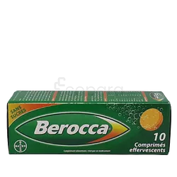 BEROCCA ZINC SANS SUCRE BOITE DE 10 COMPRIMES EFFERVESCENTS