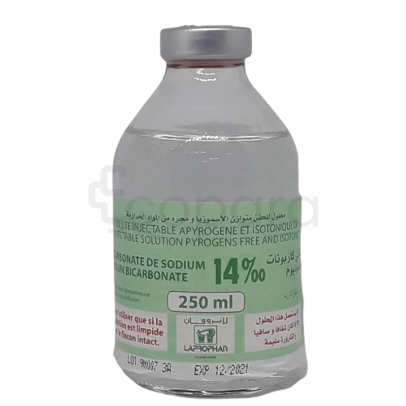 BICARBONATE 14% 250ML INJECTABLE PAR UNITE