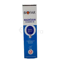 BIOFAR MAGNESIUM VITAMIN B6 BOITE DE 20 COMPRIMES EFFERVESCENTS