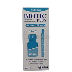 BIOTIC PLUS 100MG/12.5MG/ML ENFANT 60ML SIROP