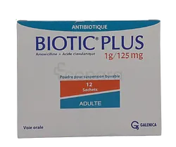 BIOTIC PLUS 1G/125MG BOITE DE 12 SACHETS