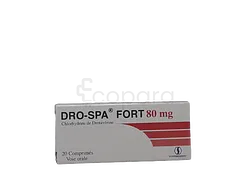 DROSPA FORT 80MG BOITE DE 20 COMPRIMES