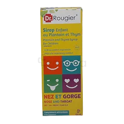 DR ROUGIER NEZ ET GORGE PLANTAIN ET THYM SIROP ENFANT 100ML