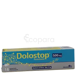 DOLOSTOP 500MG BOITE DE 16 COMPRIMES EFFERVESCENTS