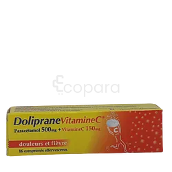 DOLIPRANE VITAMINE C 500MG BOITE DE 16 COMPRIMES EFFERVESCENTS
