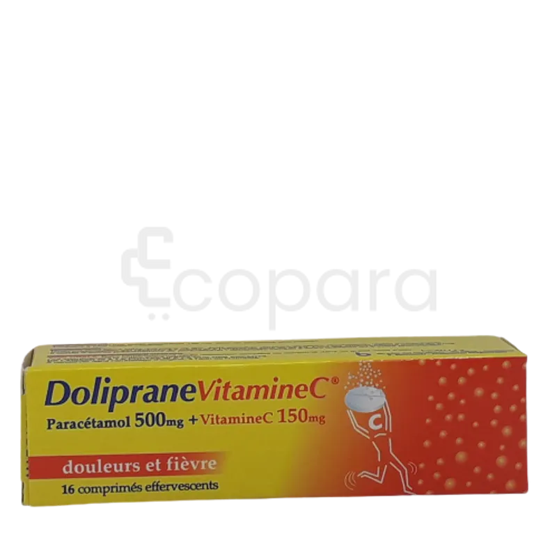 DOLIPRANE VITAMINE C 500MG BOITE DE 16 COMPRIMES EFFERVESCENTS