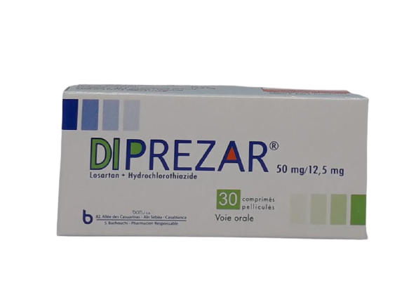DIPREZAR 50MG/12.5MG BOITE DE 30 COMPRIMES