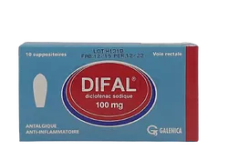 DIFAL 100MG BOITE DE 10 SUPPOSITOIRES