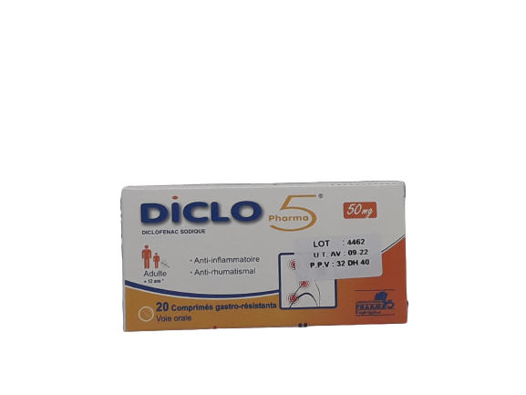 DICLO 50MG BOITE DE 20 COMPRIMES
