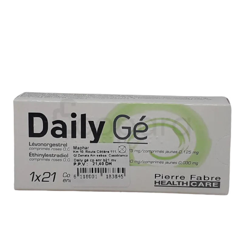 DAILY GE 0.05/0.03MG BOITE DE 21 PILULE