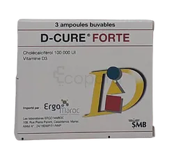 D CURE FORTE SOLUTION HUILEUSE BUVABLE BOITE DE 3 AMPOULES BUVABLES