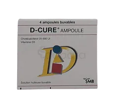 D CURE 25000 UI VIT D3 BOITE DE 4 AMPOULES BUVABLES
