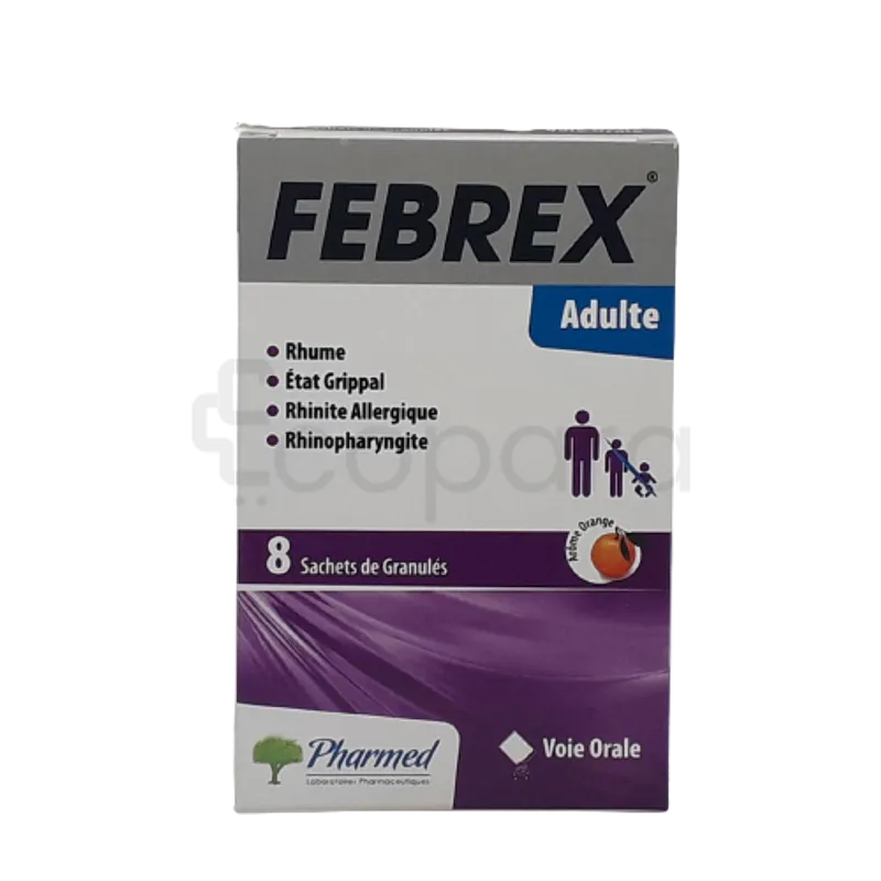 FEBREX POUDRE POUR ADULTE BOITE DE 8 SACHETS