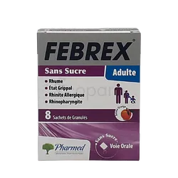FEBREX ADULTE SANS SUCRE BOITE DE 8 SACHETS
