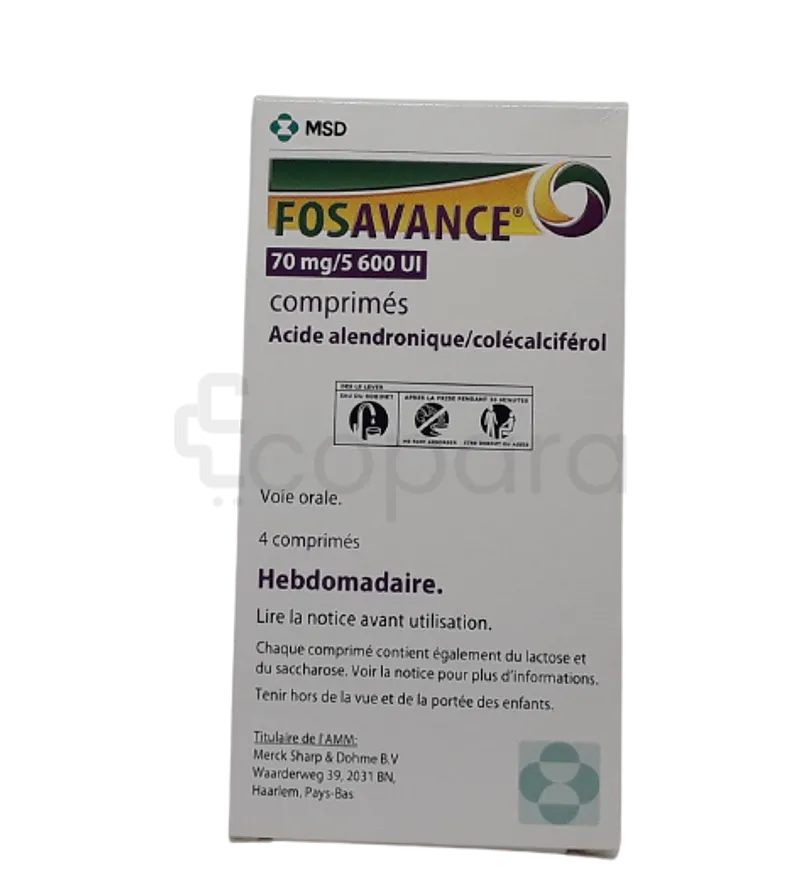 FOSAVANCE 70MG/5600UI BOITE DE 4 COMPRIMES MV
