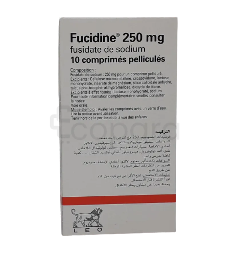 FUCIDINE 250MG BOITE DE 10 COMPRIMES