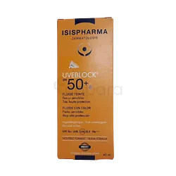 ISISPHARMA PACK UVEBLOCK SPF50+ FLUID TEINTE 40ML + UVEBLOCK SPF50+ FLUID TEINTE 40ML