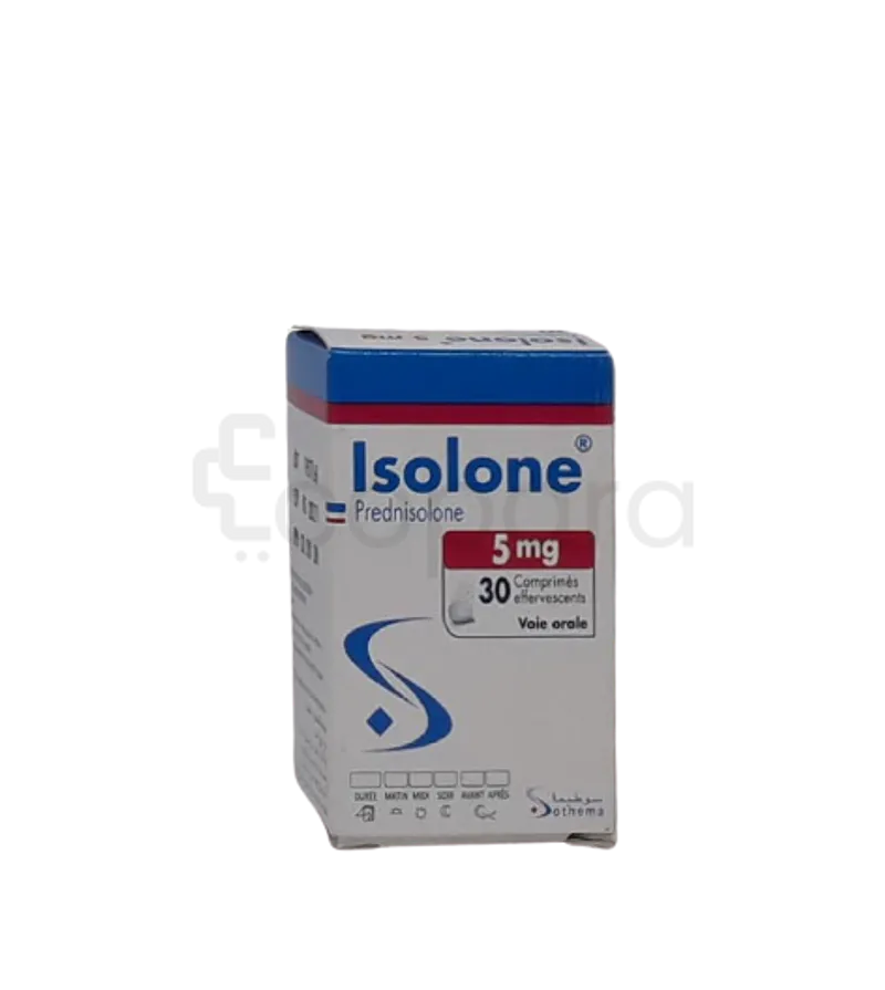 ISOLONE 5MG BOITE DE 30 COMPRIMES EFFERVESCENTS
