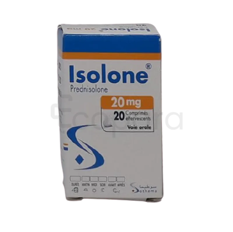 ISOLONE 20MG BOITE DE 20 COMPRIMES EFFERVESCENTS