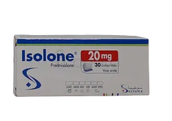 ISOLONE 20MG BOITE DE 30 COMPRIMES