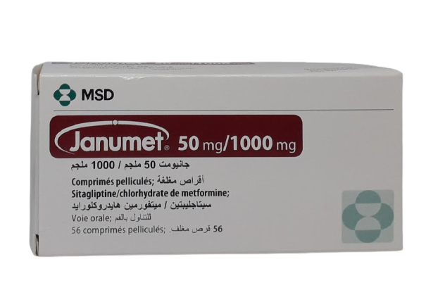 JANUMET 50/1000MG BOITE DE 56 COMPRIMES