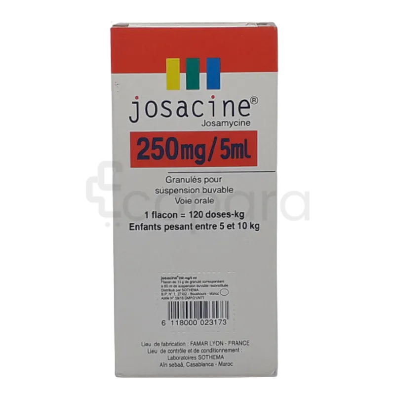 JOSACINE 250MG/5ML 60ML SIROP